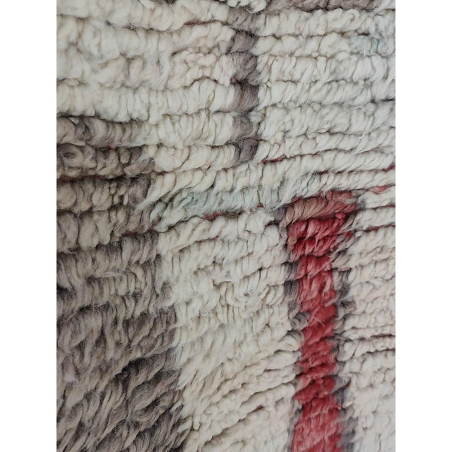 Boujaad Tribal Burgundy Wool Moroccan Area Rug For Sale - Image 11 of 13