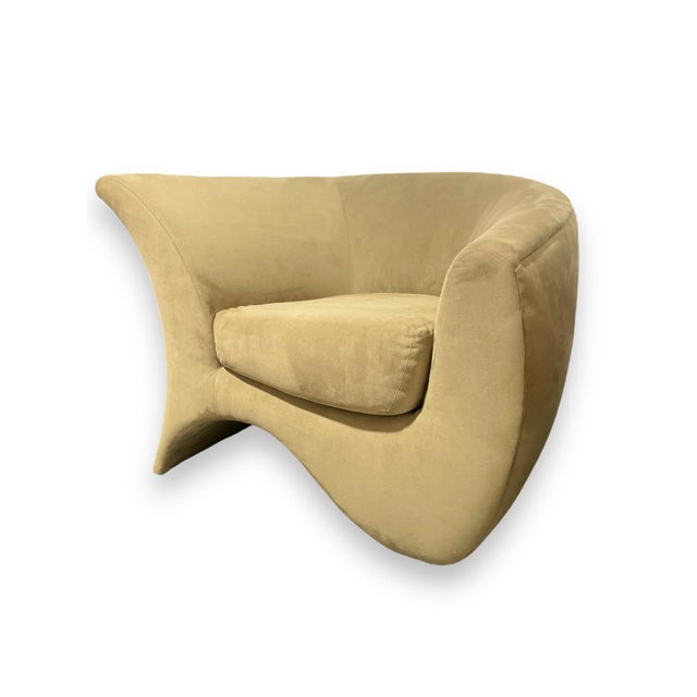 Art Deco Pair of 1990s Vladimir Kagan Sculptural Hurricane Lounge/Club Chairs For Sale - Image 3 of 5