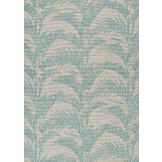 Momeni Contemporary Indoor/Outdoor Riviera Palm Rug in Aqua, 2' x 3' For Sale