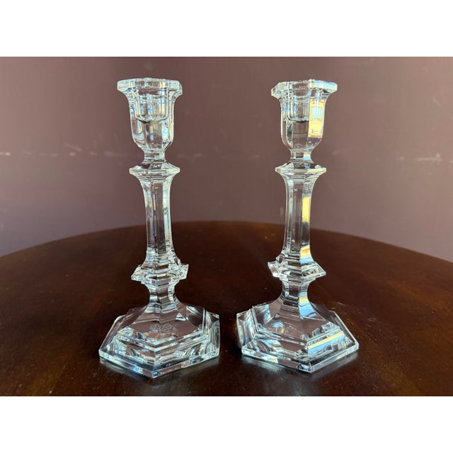 Beautiful Baccarat Harcourt / Versailles 7” High Candle Sticks (Pair). Perfect vintage condition, purchased but displayed...