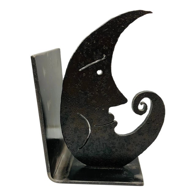 2003 Crescent Moon Bookend For Sale
