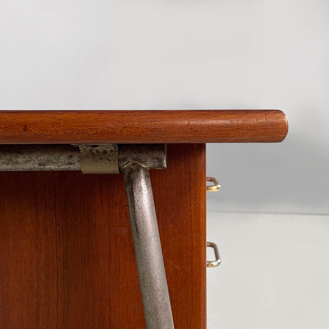 Mid-Century Modern German Teak Desk by Børge Mogensen for Søborg Møbler, 1950s For Sale - Image 11 of 17