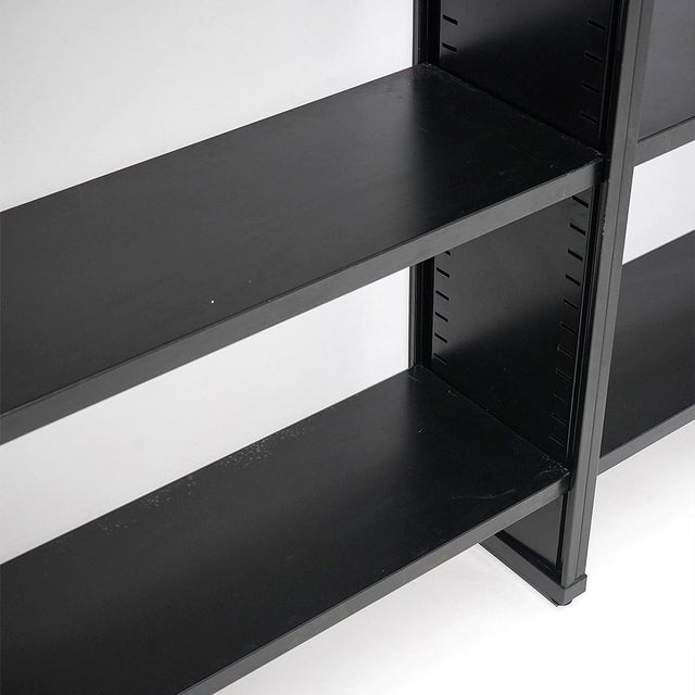 Black Metal Bookcase, 1970s For Sale - Image 10 of 16