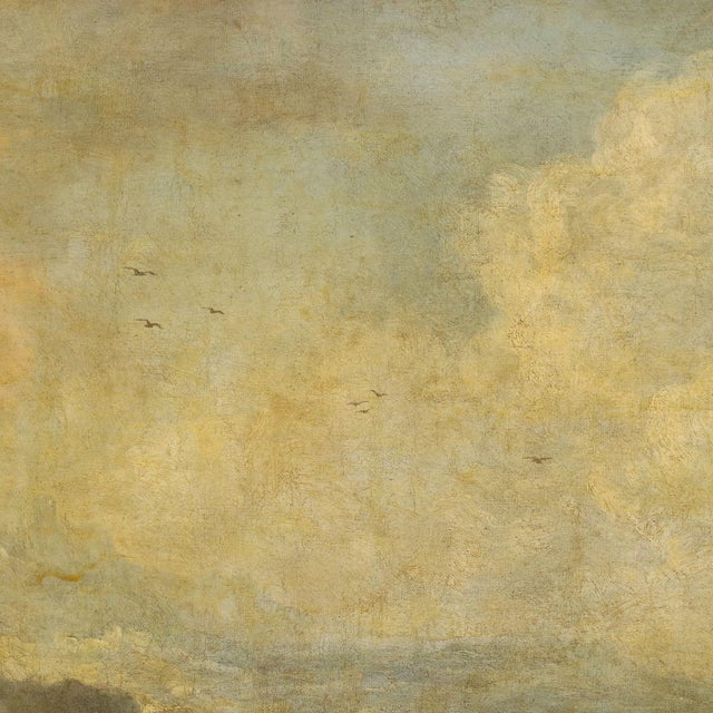 Landscape with Stream, Mill and Figures, Oil on Canvas, Framed For Sale - Image 10 of 14