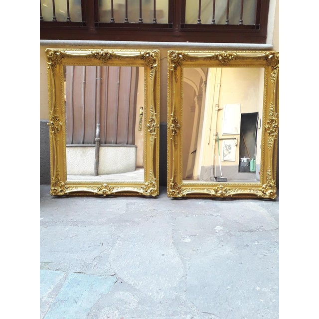 Two gilded mirrors of superb quality, French manufacture from the Louis Philippe period, in perfect condition. The mirrors...