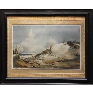 Solitary Stroll Art Deco Lithograph For Sale