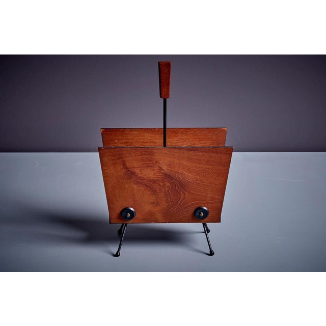 Danish Teak Magazine Stand, Denmark, 1960s For Sale - Image 4 of 6