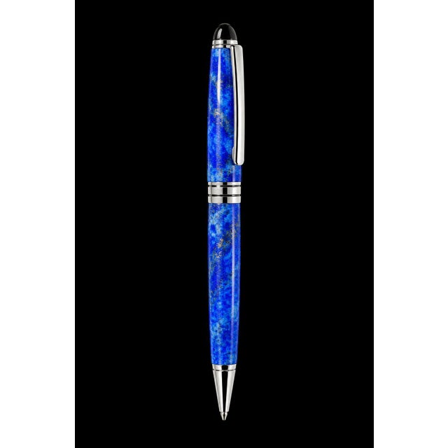 Blue Lapis Lazuli Ballpoint Pen Gemstone Writing Instrument Usa Made For Sale - Image 8 of 9