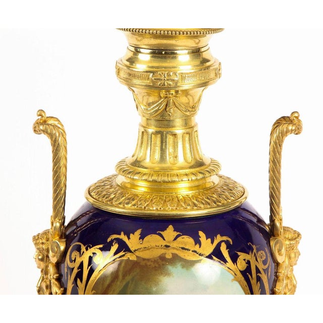 Sevres Porcelain & Ormolu Table Lamp, 19th Century For Sale - Image 10 of 16