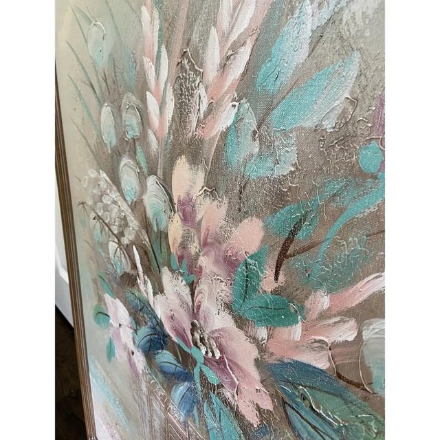 Mid 20th Century Vintage Lee Reynolds Framed Floral Still Life Painting For Sale - Image 5 of 6