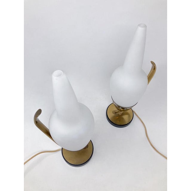 White Mid-Century Modern Model 12915 Table Lamps by Angelo Lelii, 1960s, Set of 2 For Sale - Image 8 of 14