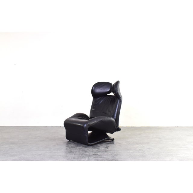 Postmodern Wink Leather Chair by Toshiyuki Kita for Cassina, 1980s For Sale - Image 3 of 18