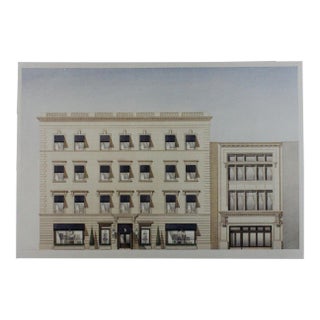 Polo Ralph Lauren Chicago Architectural C1997 Rendering Sheet on Board by Naomi Leff Assoc For Sale