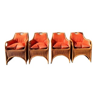 Vintage Ralph Lauren Jamaica Woven Dining Chair, Set of 4 For Sale