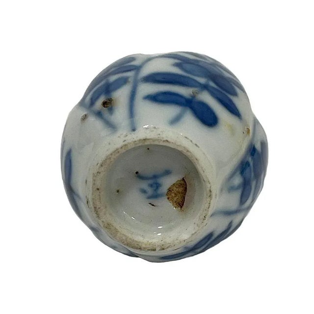 Ceramic Blue and White Dollhouse Miniature Vases in Chinese Porcelain, 18th Century, Set of 2 For Sale - Image 7 of 12