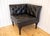Black Leather Chesterfield Armchair Corner Salon Moschino Haslam Country House Designer, 1990s For Sale - Image 12 of 18