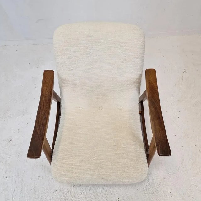 Brown Teak Armchair by Louis Van Teeffelen for Wébé, 1960s For Sale - Image 8 of 13