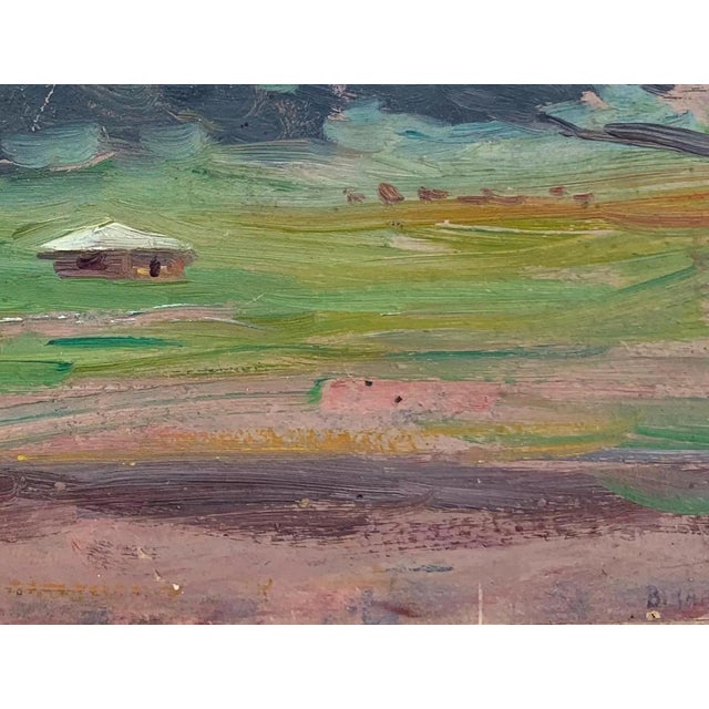 Mountain Landscape Antique Oil Painting Original Soviet Art Ukrainian Artist Naake v.v. 16-21 1930s For Sale - Image 6 of 6