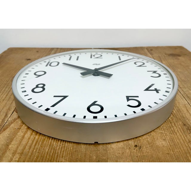 Vintage Silver Wall Clock from Esmi, 1980s For Sale - Image 10 of 17