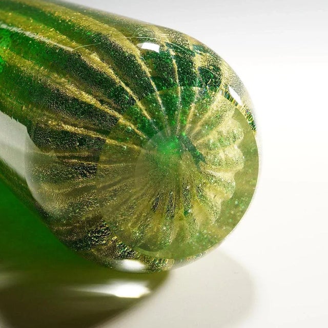 Gold Large Submerged Glass Vase by Carlo Scarpa for Venini Murano, 1930s For Sale - Image 8 of 11