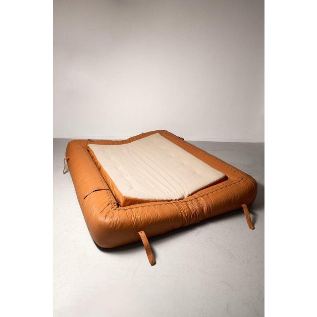 Animal Skin Anfibio Convertible Sofa in Cognac Leather by Alessandro Becchi, 1970s For Sale - Image 7 of 13