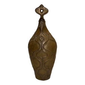 Global Views Moroccan Style Bronze Glazed Ogee Pottery Jar