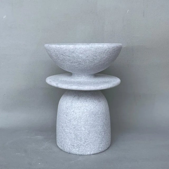 Contemporary Naxian Marble Vase by Tom Von Kaenel For Sale - Image 3 of 6
