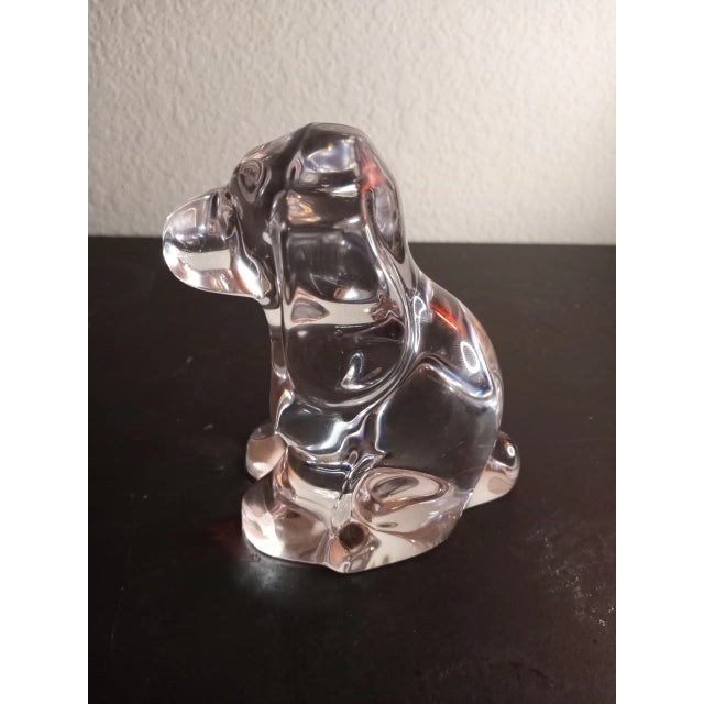 Glass Clear Art Crystal Snoopy Dog Figurine For Sale - Image 7 of 8