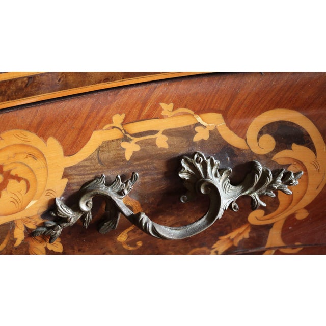 Brown Baroque Inlaid Trumeau, 1960s For Sale - Image 8 of 15