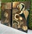 Pair Mid-Century Picasso-Style Carved & Gilded Wood Panels Attributed to Enrico Baj For Sale - Image 12 of 18