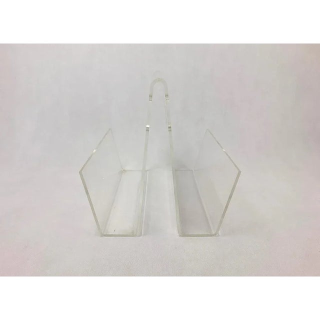 Acrylic Glass Magazine Rack, 1970s, in Very Good conditions. Designed 1960 to 1969