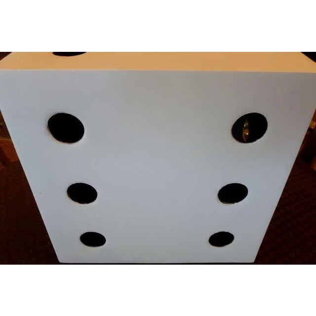 Vintage Monumental Belgium Metal Black & White Sculptural Dice Cube Sculpture, 1940's For Sale - Image 9 of 9