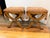 Wood Pair of Neoclassical Carved X-Base Benches Ottomans With Animal Print For Sale - Image 7 of 8