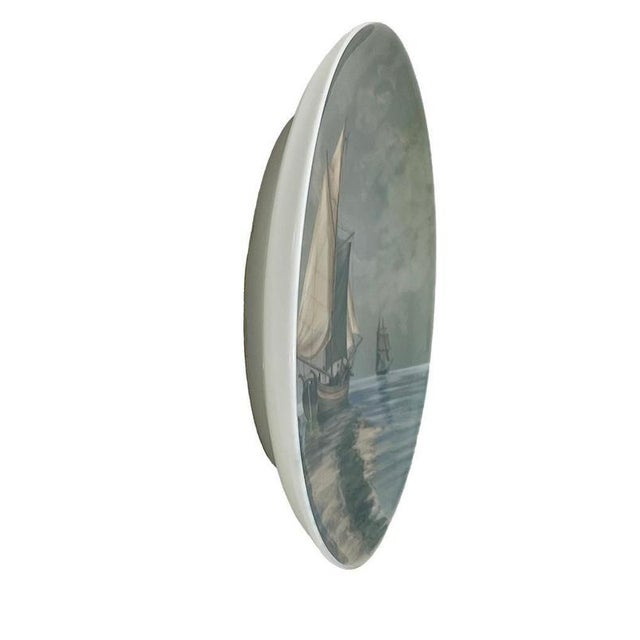 Seascape Porcelain Wall Plate from Bing & Grøndahl, 1890s For Sale - Image 6 of 7