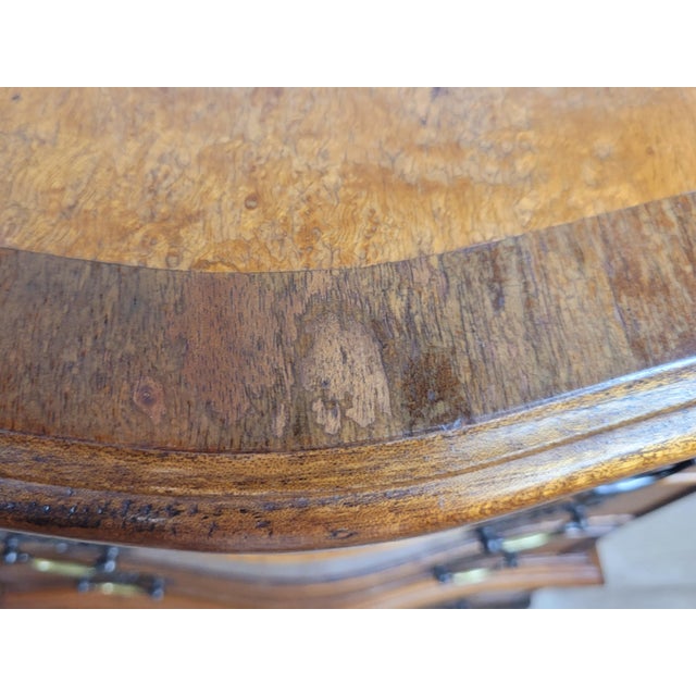 Walnut Chest of Drawers Cabriole Legs Shell Serpentine 1930s Postage Available For Sale - Image 18 of 18