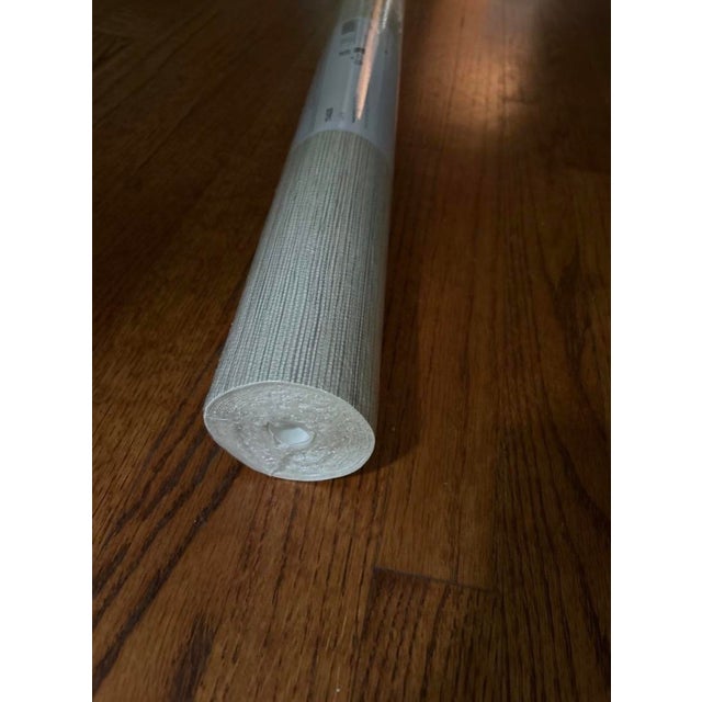 Thibaut Thibaut Wallpaper T14525 "Luta Sisal" Beige & Metallic Silver - Unopened Double For Sale - Image 4 of 4