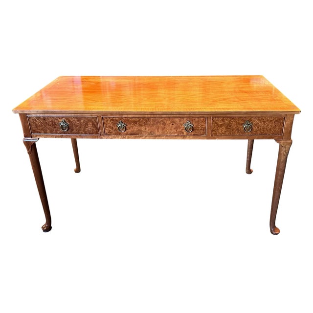 Queen Anne Baker Furniture Company Queen Anne Writing Table Desk For Sale - Image 3 of 7