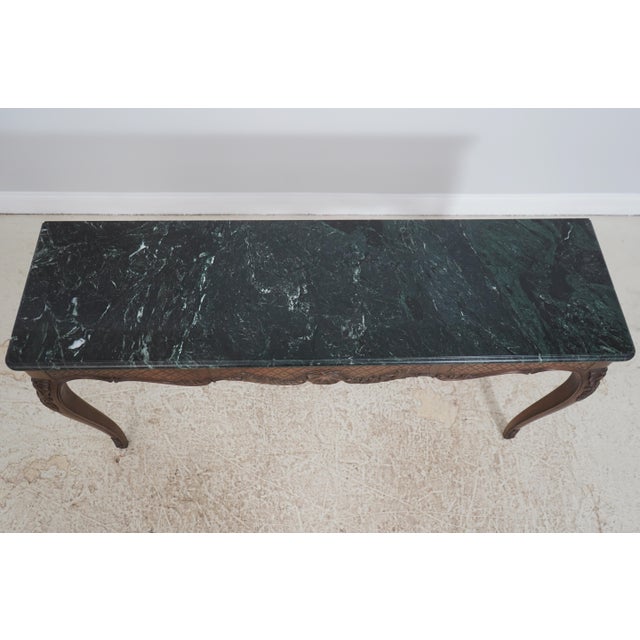 Stone 1950s French Louis XV Style Marble Top Console Table Server For Sale - Image 7 of 17