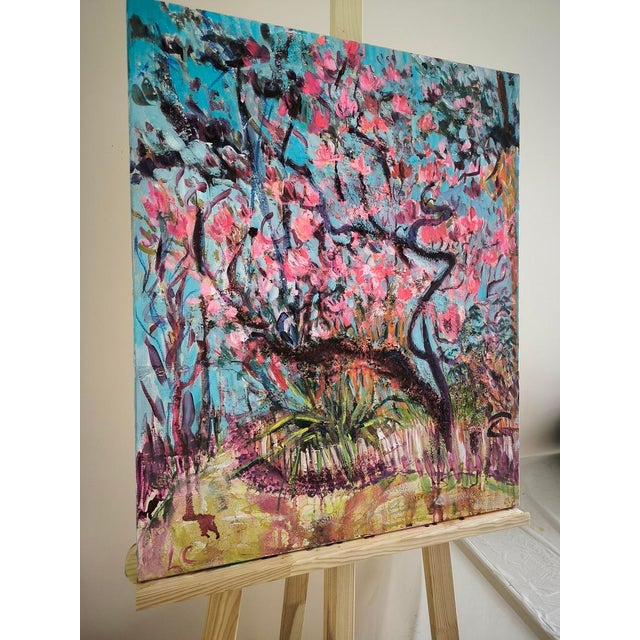 Plastic Linda Clerget, The Long-Awaited Magnolia, Mixed Media For Sale - Image 7 of 8