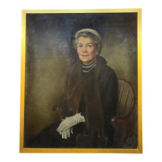 1950s “Portrait of Mrs. R” by S. Edmund Oppenheim For Sale