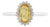 14k Gold Art Deco Natural Yellow Sapphire & Diamond Halo Ring Size 4 For Sale