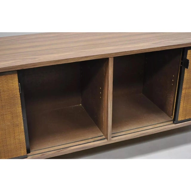 Vintage Mid Century Modern Laminate Formica Case Credenza Buffet For Sale - Image 9 of 12
