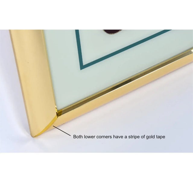 Metal Vintage 1980s Large Scale Magnolia Floral Wall Art White Mauve Green and Gold Glitter For Sale - Image 7 of 8