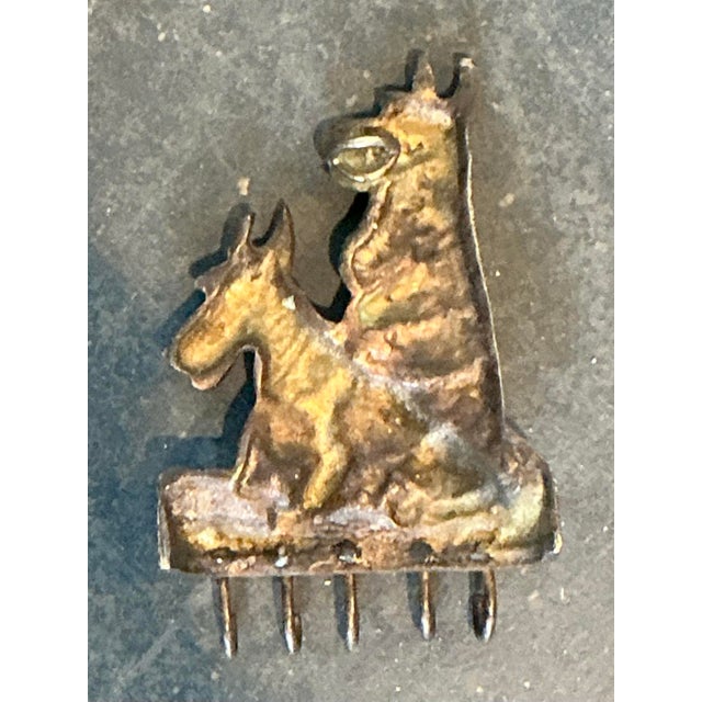 Vintage Patinated Metal Scotch Terrier Key Holder For Sale - Image 10 of 12