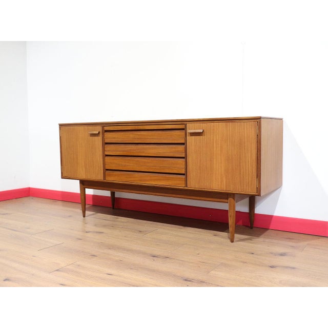Mid Century Modern Vintage Teak Credenza Sideboard in the Style of Austinsuite Danish Style For Sale - Image 13 of 15