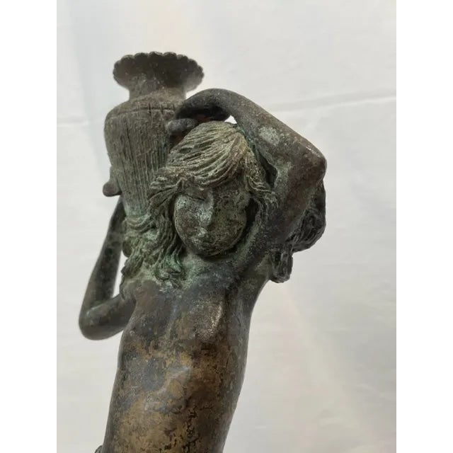 Nymphs Carrying Urns, Boy and Girl Statues, a Pair For Sale - Image 4 of 13