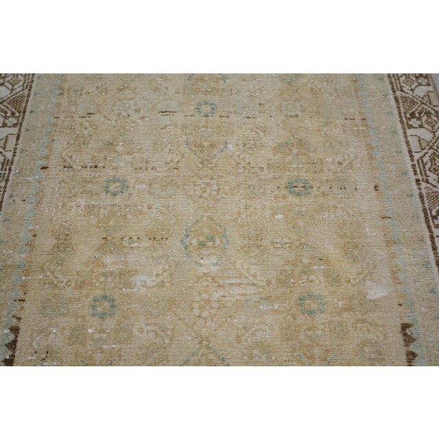 1950s Vintage Turkish Hand Knotted Wool Rug, 3'x9'4'' For Sale - Image 5 of 5