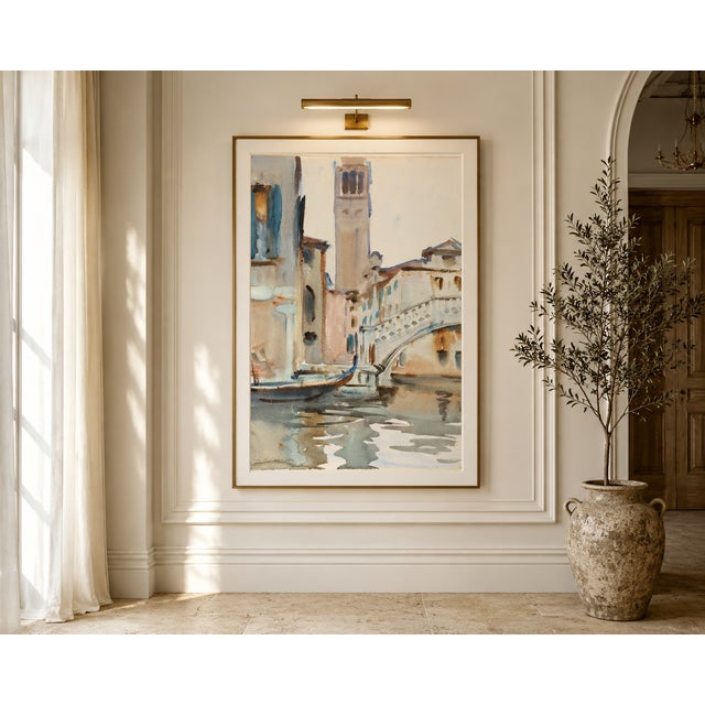 Rialto Bridge, Venice by John Singer Sargent, Vintage Art Print, 30" X 40" For Sale - Image 10 of 11
