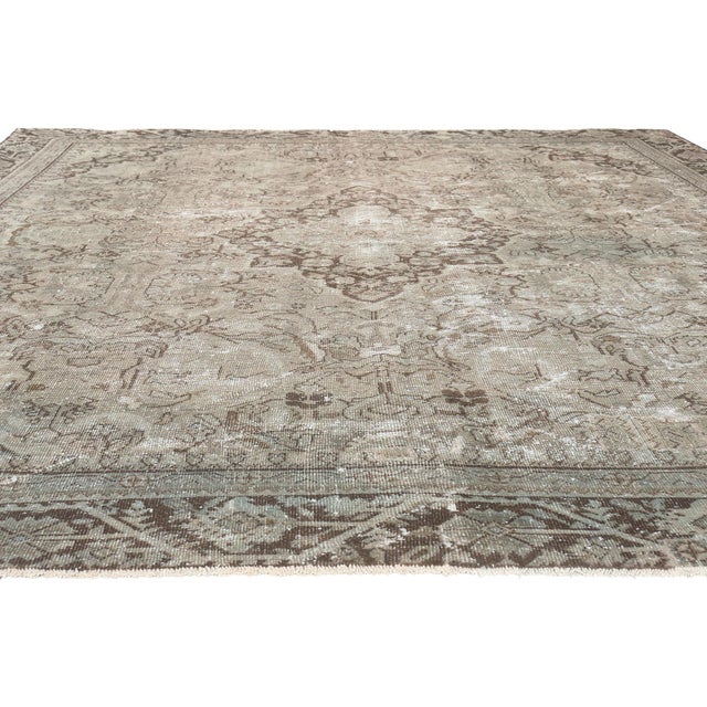 Rustic Antique Persian Mahal Rug, 10'00 X 12'03 For Sale - Image 3 of 10