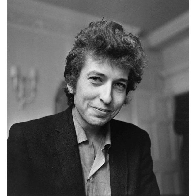 Bob Dylan American folk/rock singer and songwriter Bob Dylan smiles during a meeting with the British press, April 28,...
